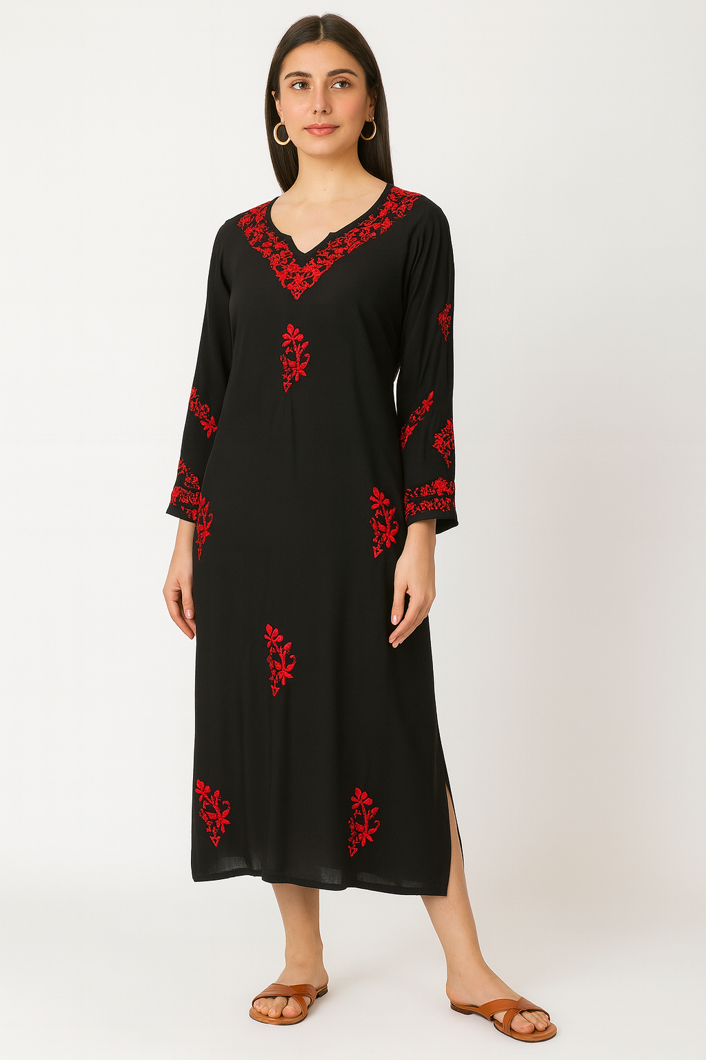 Black  Red em Kurta — view 2