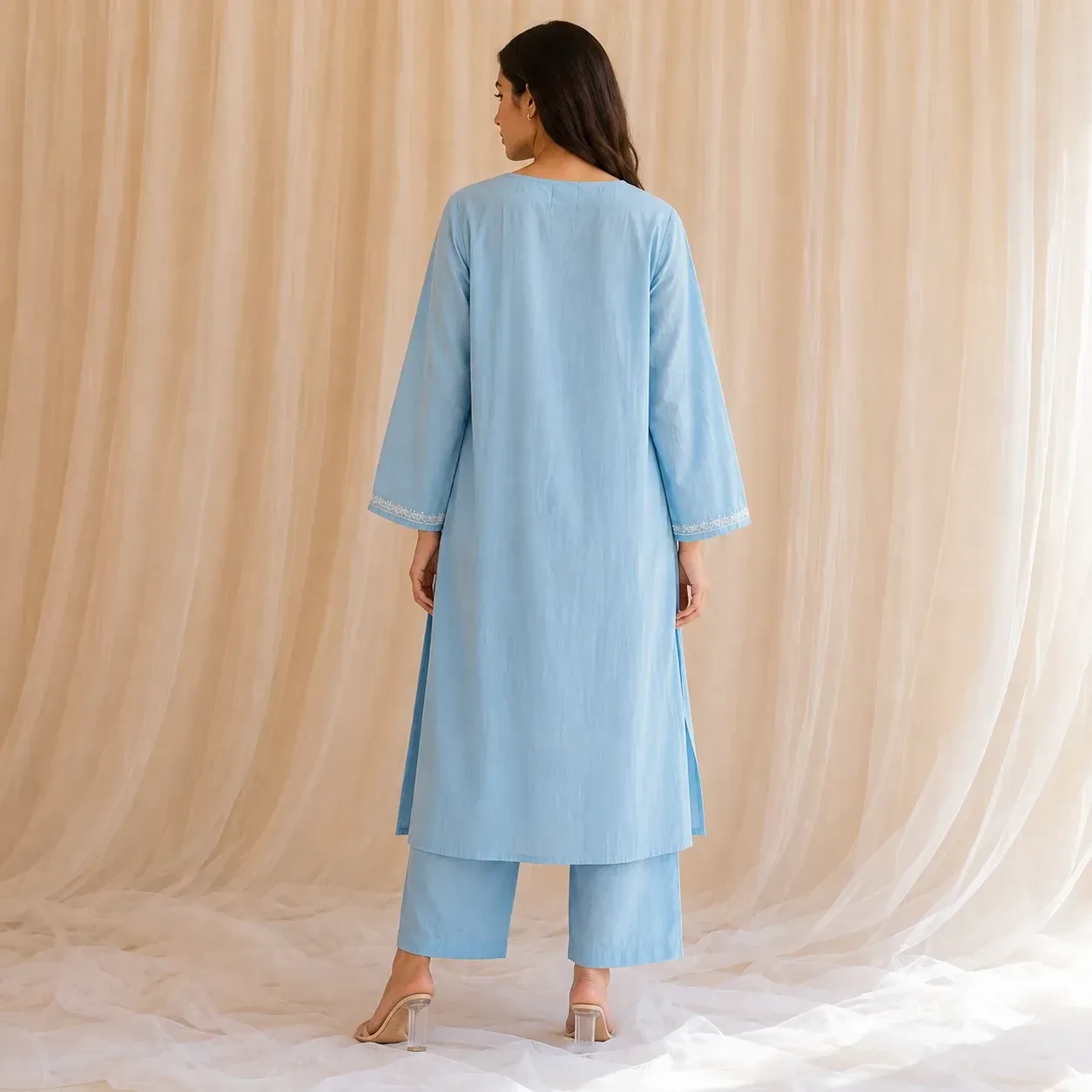 Aasman Embroidered Kurta Pant Set — view 2