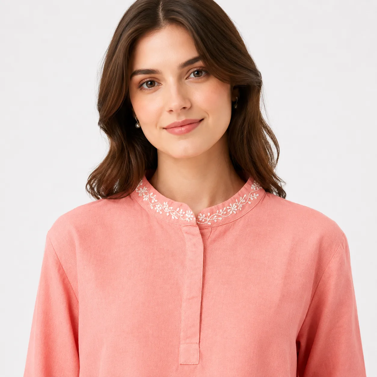Freebird Linen Peach Subtle Top — view 3