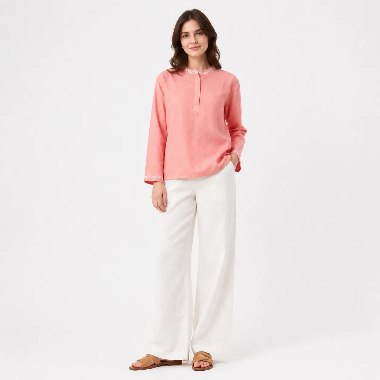 Freebird Linen Peach Subtle Top