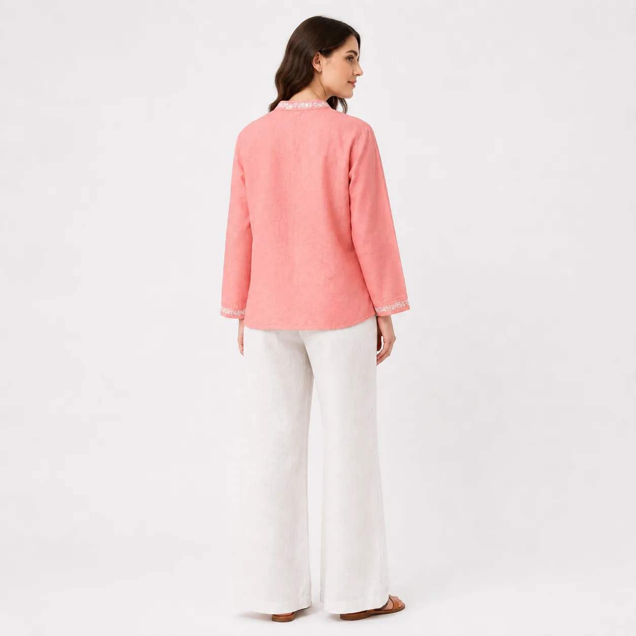 Freebird Linen Peach Subtle Top — view 2