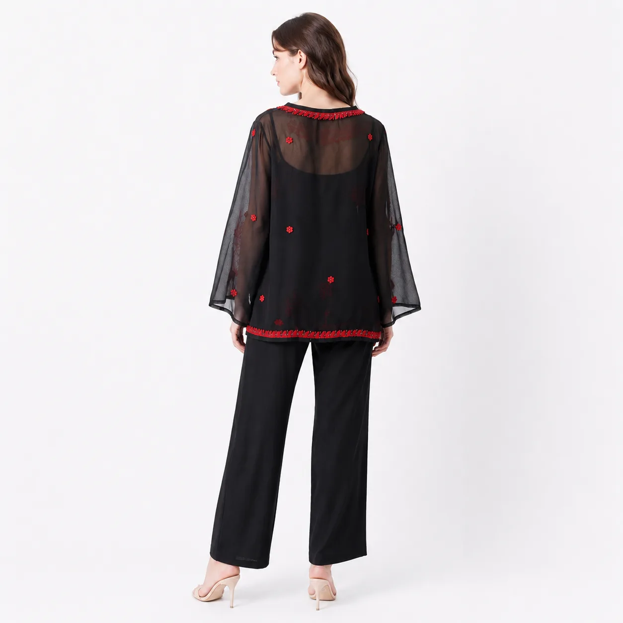 Black Sheer  Short Top — view 2